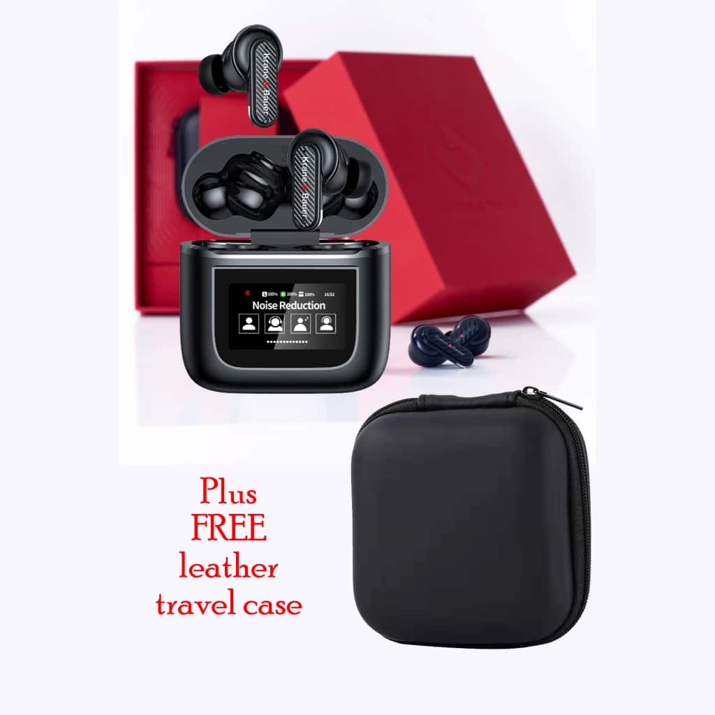 Krane & Bauer - Slide II Wireless Earbuds with Noise Cancelling - Black