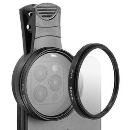 Unique Bargains - 52mm Phone Camera Lens, Clip-On Polarizer Filter Circular Polarizing for Smartphones & DSLR
