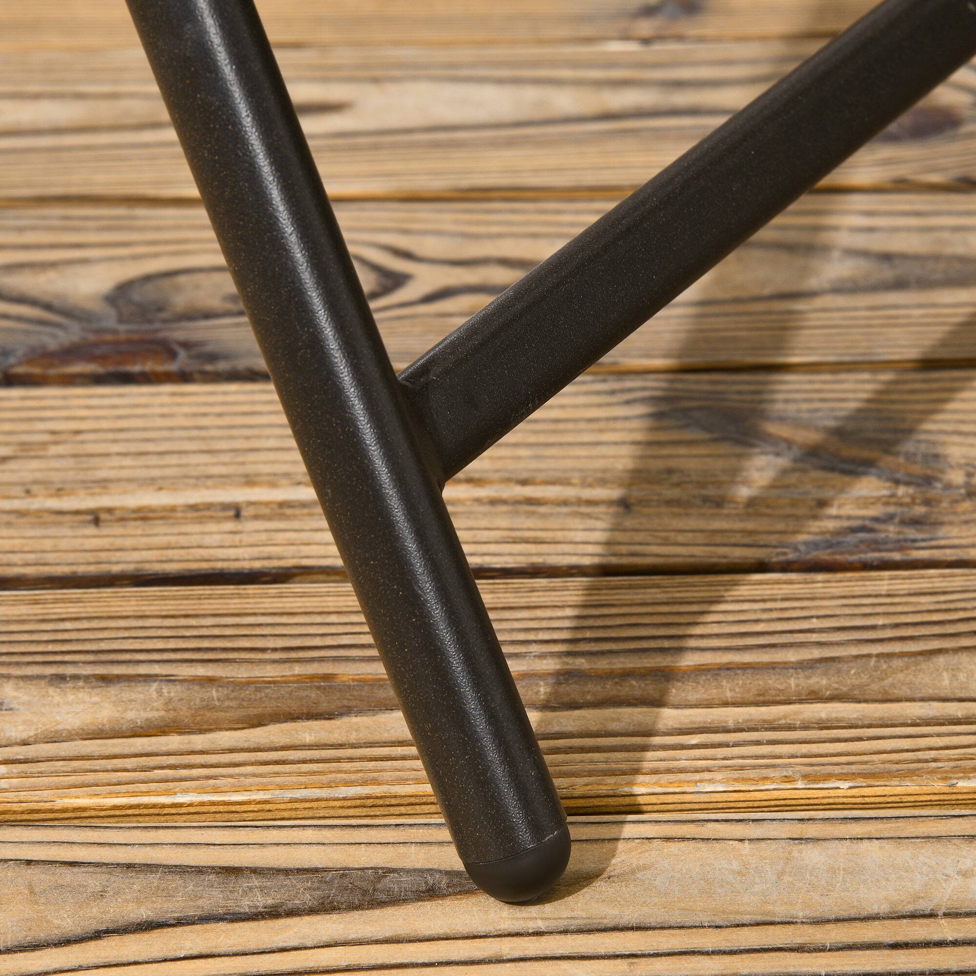 Alt View 8. Outsunny - Pieces Patio Table and Chairs, Foldable Wicker Outdoor Dining Table Set with Umbrella Hole - Brown.
