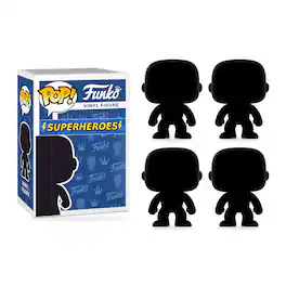 Set of 4 Surprise Comics & Superheroes Funko Pop! Randomly Selected - Black