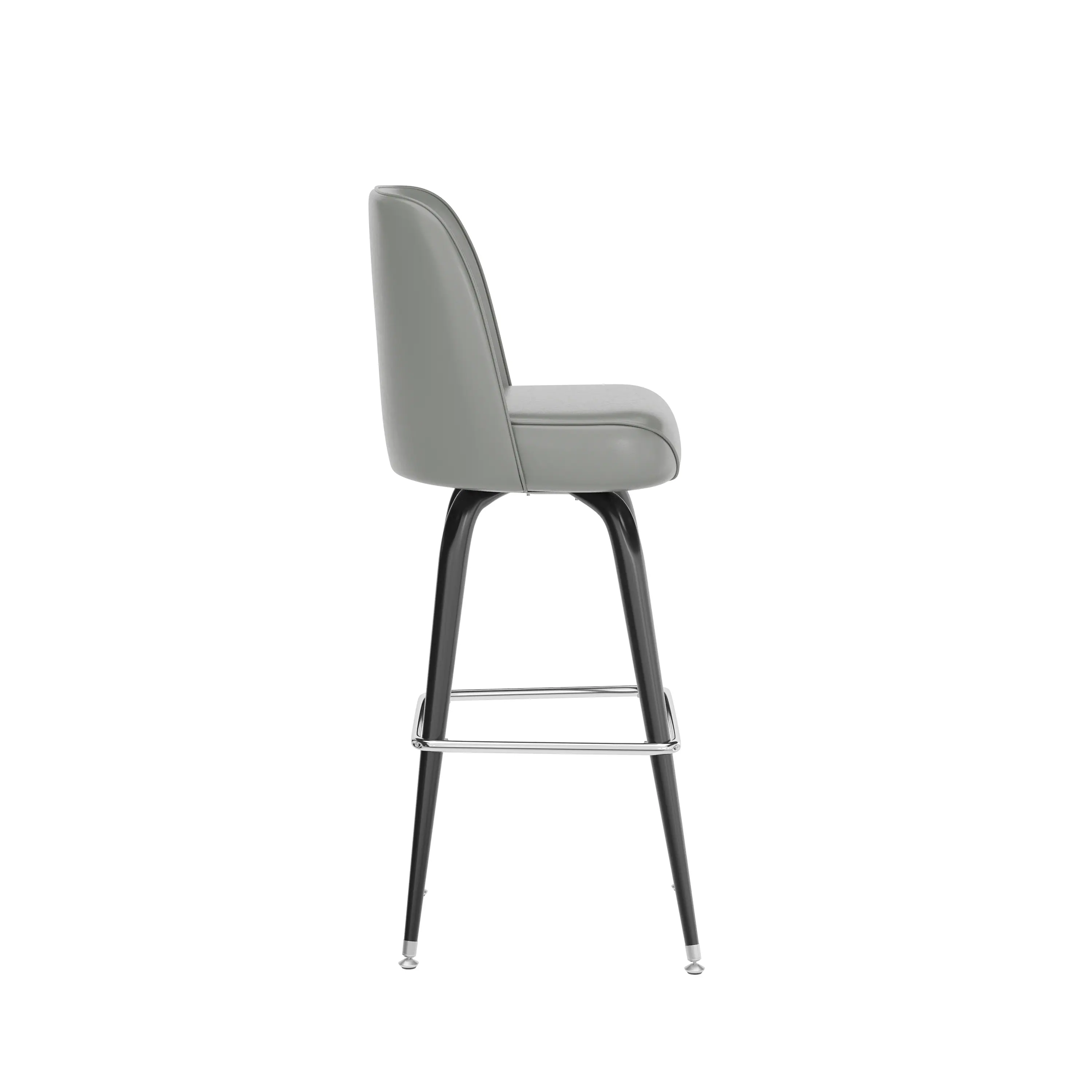 Left. Flash Furniture - James Commercial Grade Metal Barstool with Gray Swivel Bucket Seat - Gray.