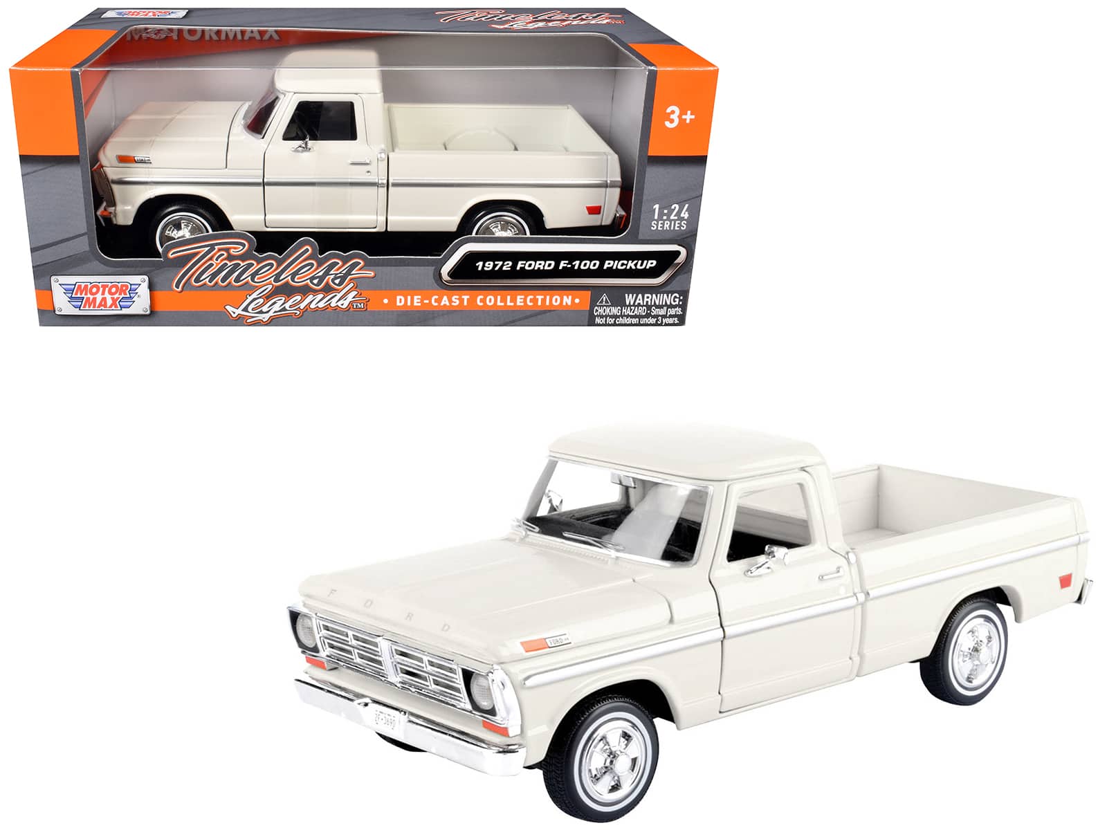 "1972 Ford F-100 Pickup Truck Cream ""Timeless Legends"" Series 1/24 Diecast Model Car by Motormax" price history on PriceWatchPro