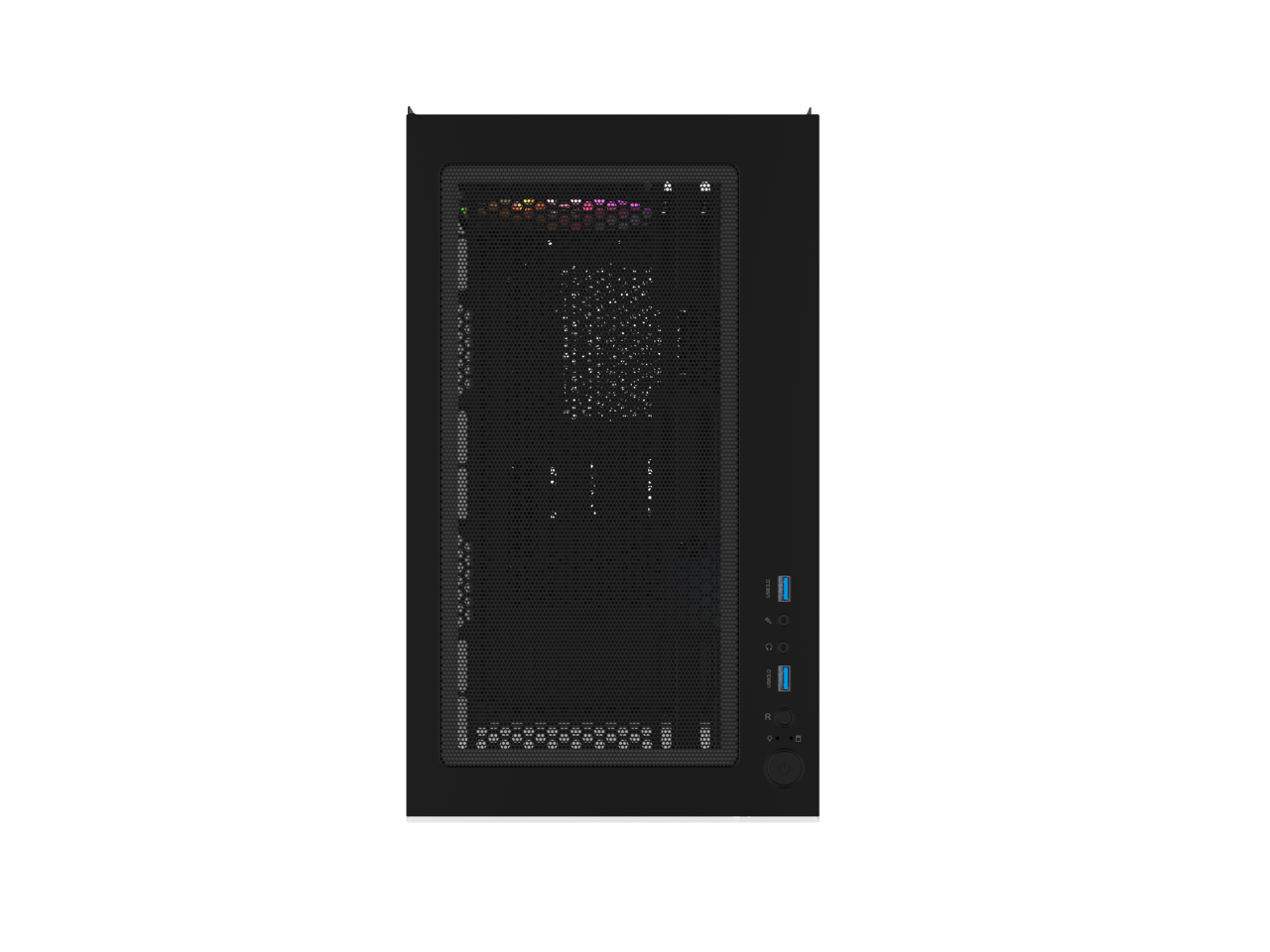 Alt View 5. Thermaltake - Thermaltake View 170 WS ARGB Chassis; mATX/mITX; 3x ARGB Fans; 280mm Rad; 340mm GPU; Black - Black.