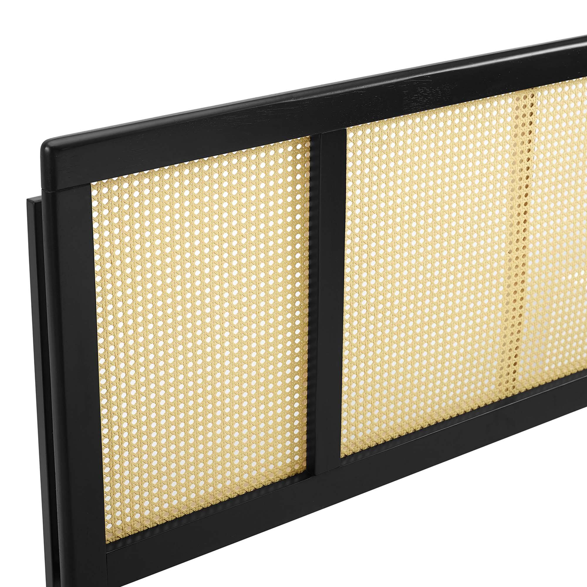 Back. Modway - Delmare Cane Full Headboard by Modway - Black.