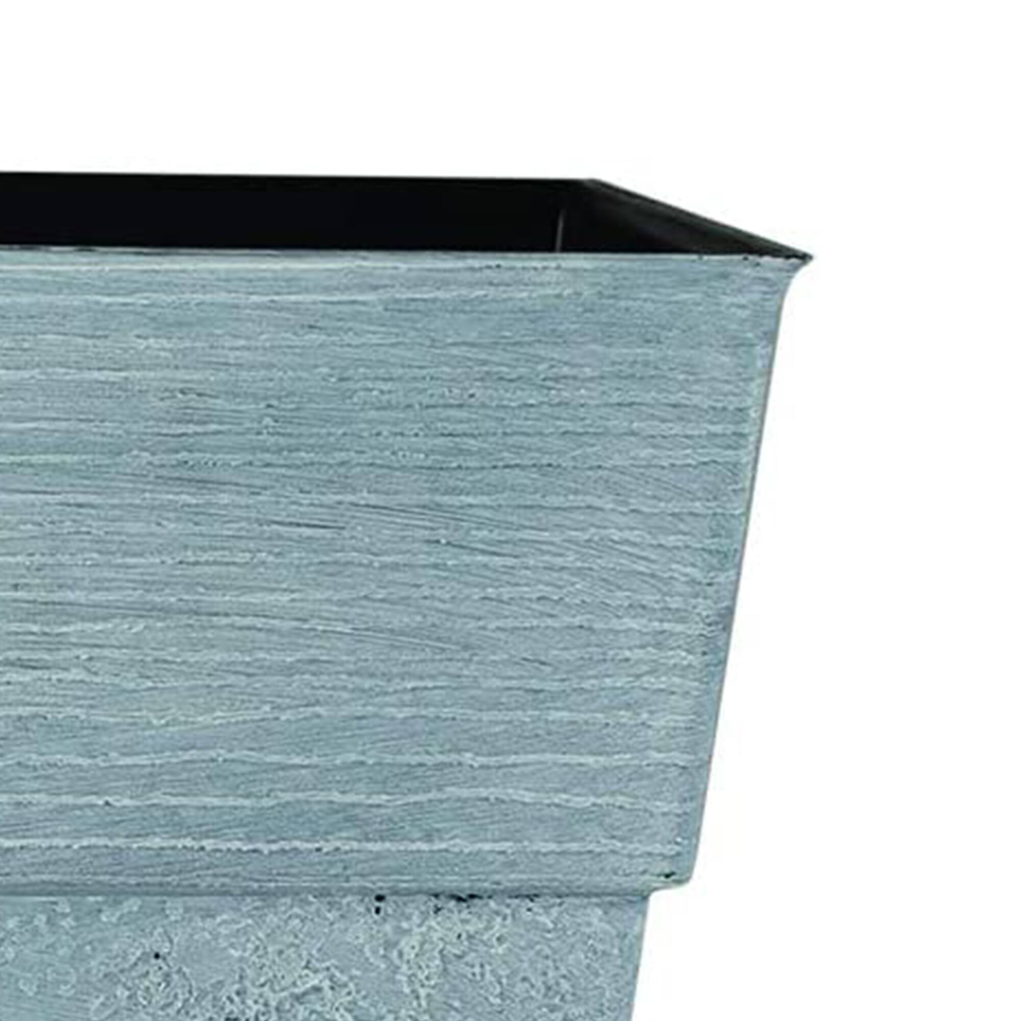 Alt View 1. The HC Companies - The HC Companies Avino 13 Inch Square Resin Flower Planter Pot, Oxidized Black - Oxidized Black.