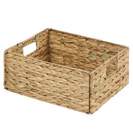 Garnen - Wicker Basket Storage Baskets for Shelves 15"x11", Collapsible Wicker Baskets with Handle for Organizing Bins - Brown