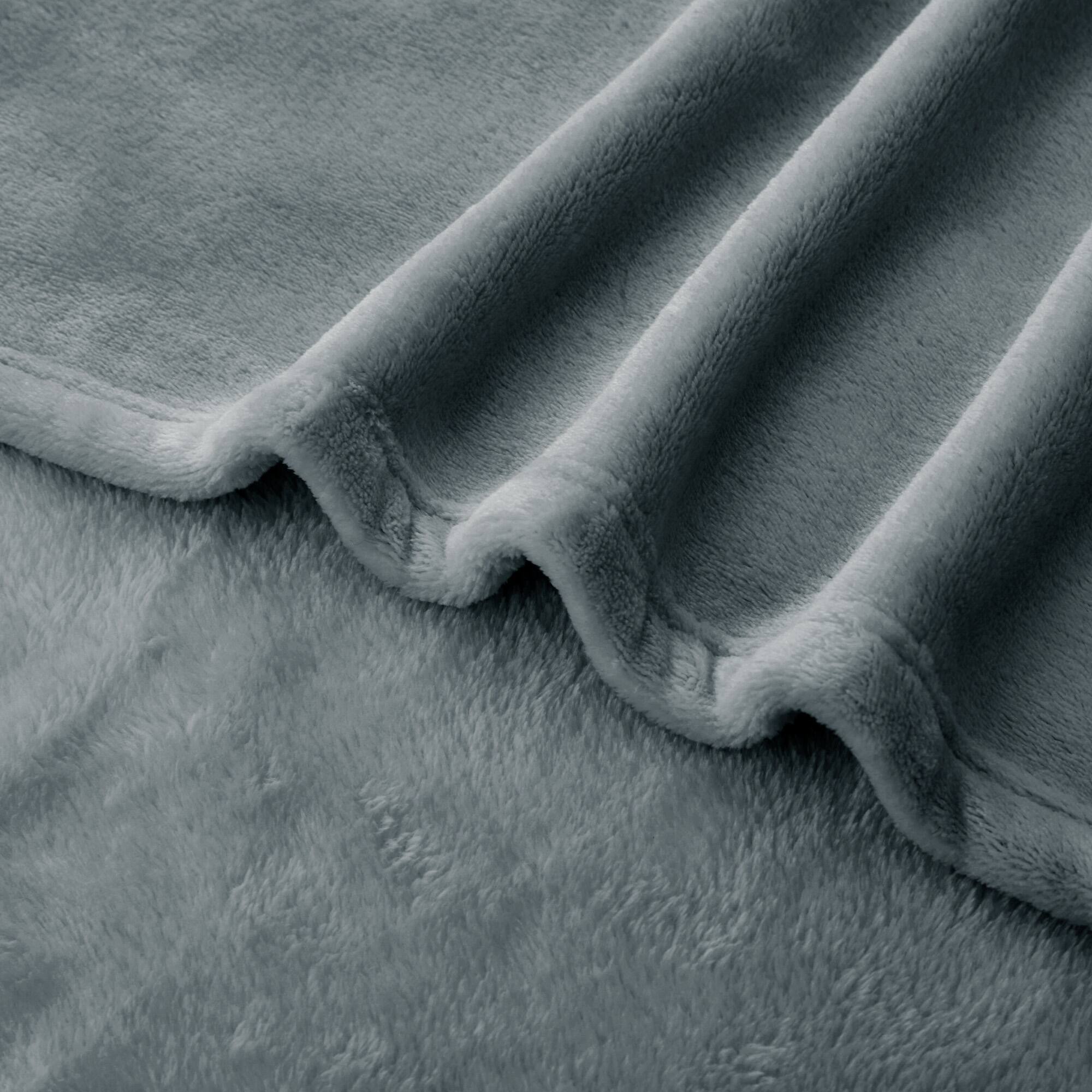 Alt View 1. Peace Nest - Peace Nest Lightweight Plush Fuzzy Flannel Blanket Soft Throw Blanket, Gray, 50" x 60" - Gray.