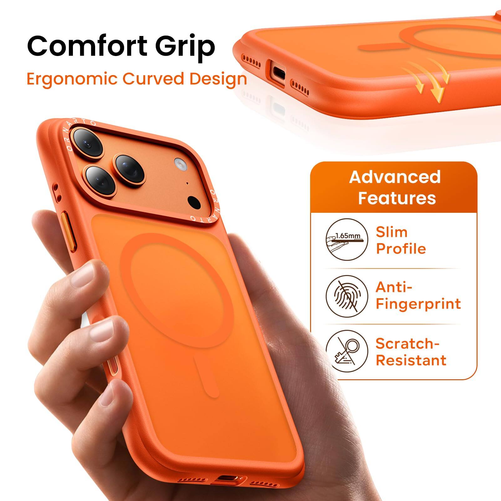 Comfort Grip  
Ergonomic Curved Design  

Advanced Features  
1.65mm Slim Profile  
Anti-Fingerprint  
Scratch-Resistant