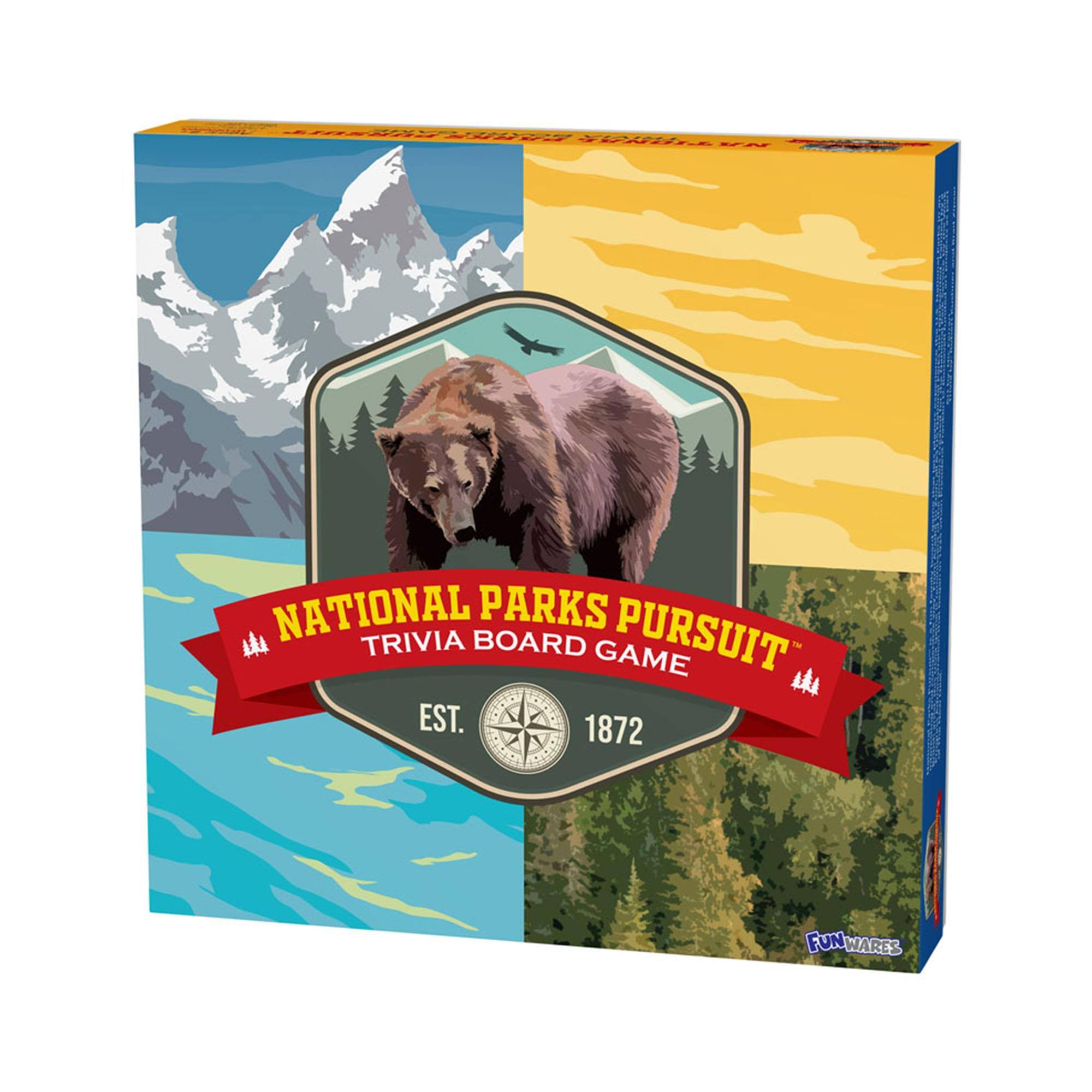 NATIONAL PARKS PURSUIT  
TRIVIA BOARD GAME  
EST. 1872  
FUN WARES
