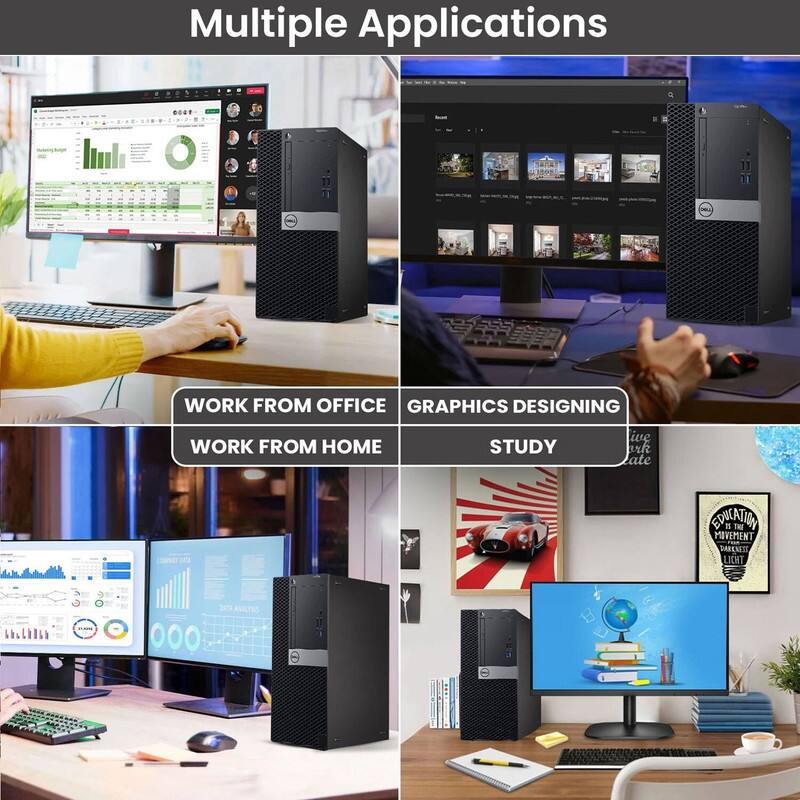 Multiple Applications

- WORK FROM OFFICE
- WORK FROM HOME
- GRAPHICS DESIGNING
- STUDY
- EDUCATION
- MOVEMENT
- DATA ANALYSIS