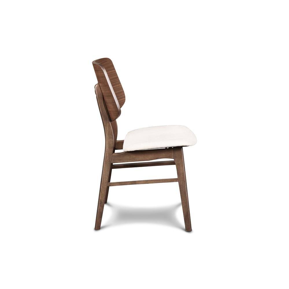 Alt View 3. FurniFact - Walnut Solid Wood Dining Chairs Set of 2 – Classic Chairs for Dining - Walnut.