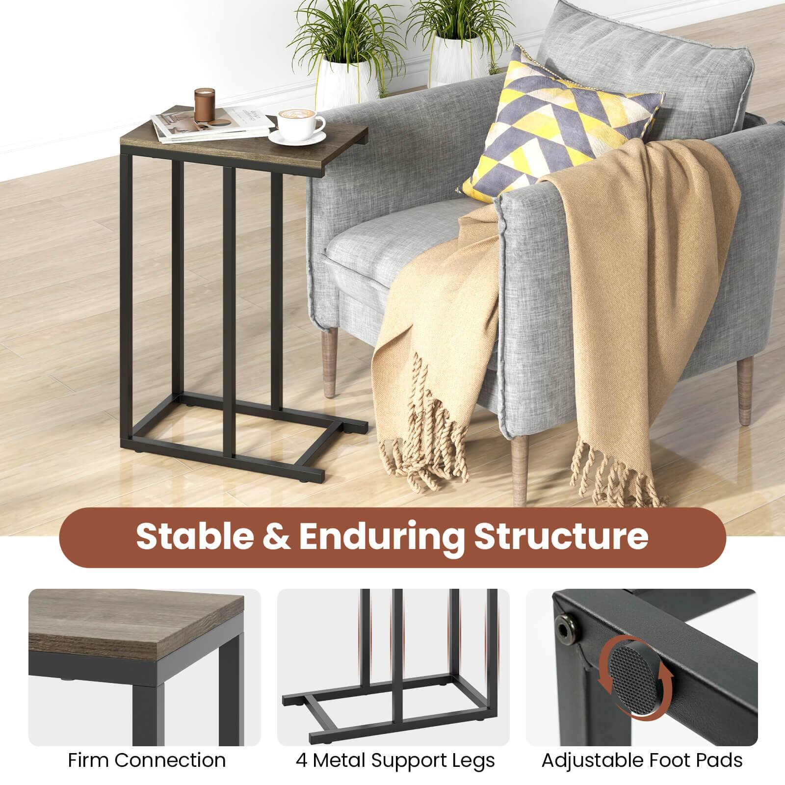 Stable & Enduring Structure: Firm Connection, 4 Metal Support Legs, Adjustable Foot Pads