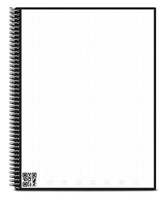 Alt View 2. Rocketbook - Core Reusable Smart Notebook, 8.5" x 11", Dot-Grid Ruled, 32 Sheets - Red.