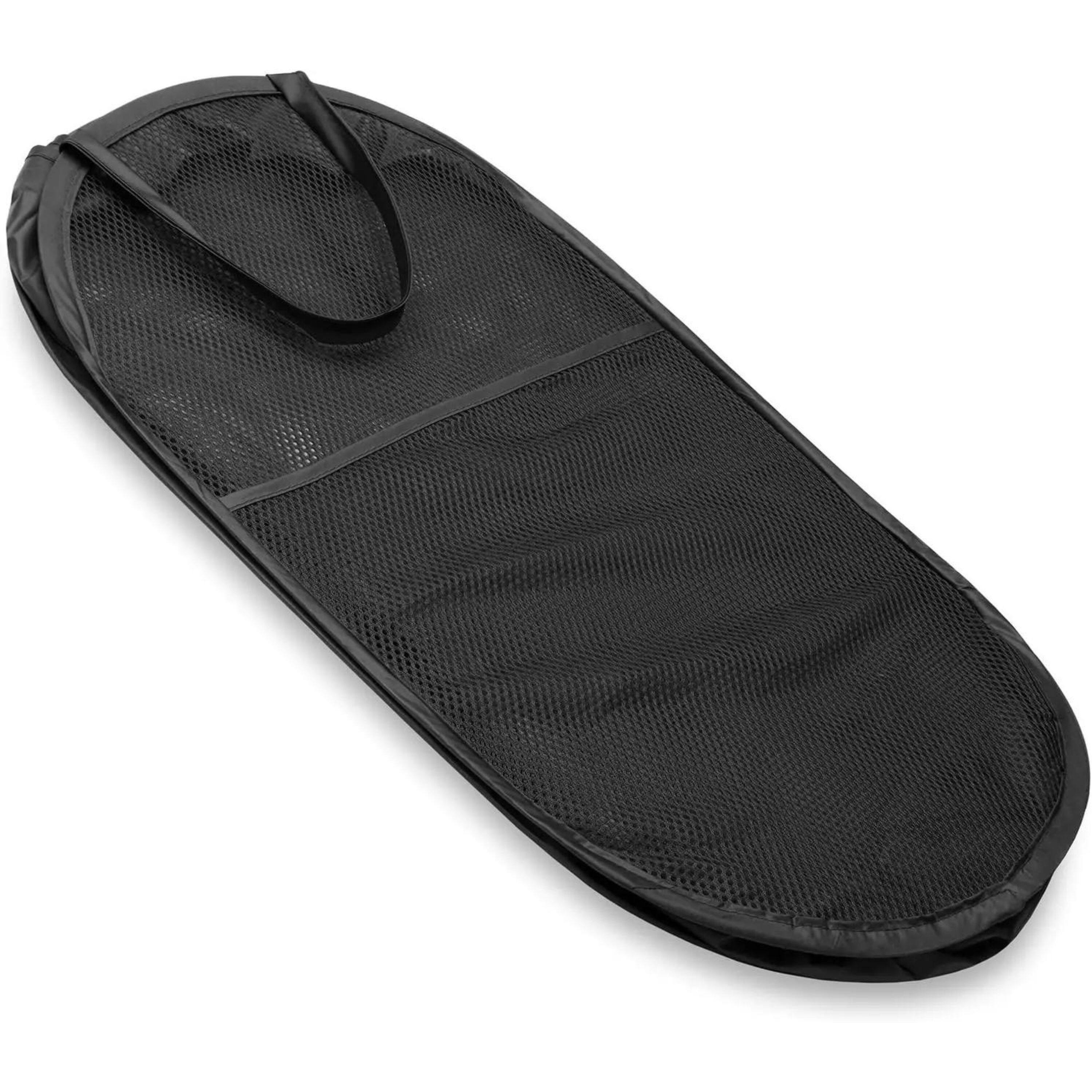 Angle. Kitcheniva - Foldable Mesh Popup Laundry Hamper Black - Black.