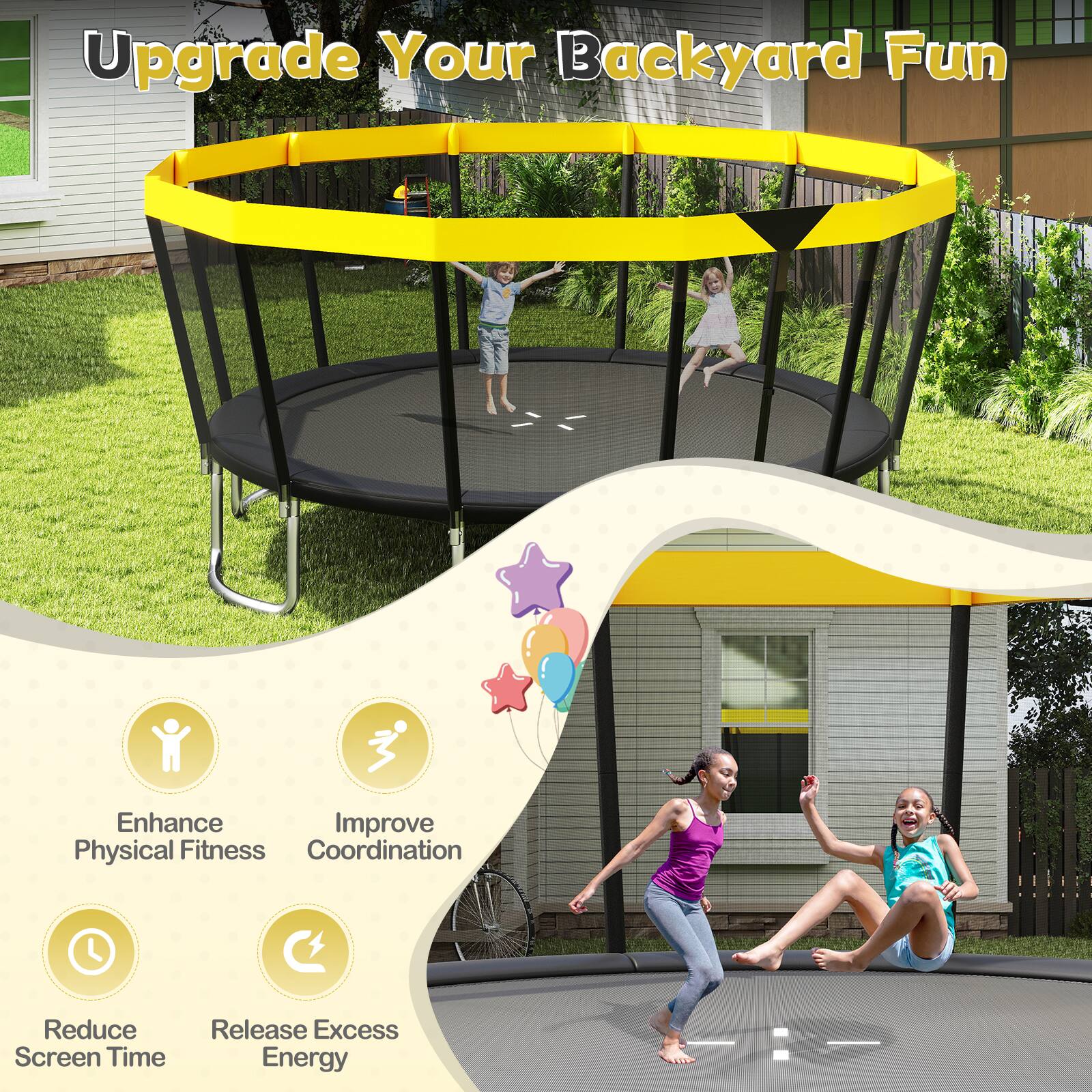 Upgrade Your Backyard Fun

- Enhance Physical Fitness
- Improve Coordination
- Reduce Screen Time
- Release Excess Energy