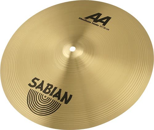 Angle Standard. Sabian - 14" AA Medium Hi-Hat Cymbals.