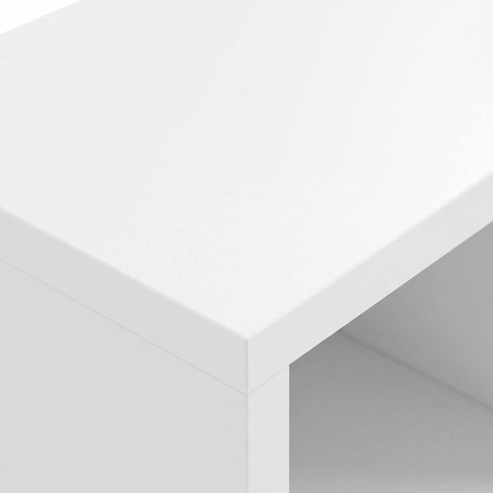 Alt View 1. FurniFact - Wooden bookcase with modern design and sturdy construction - White.