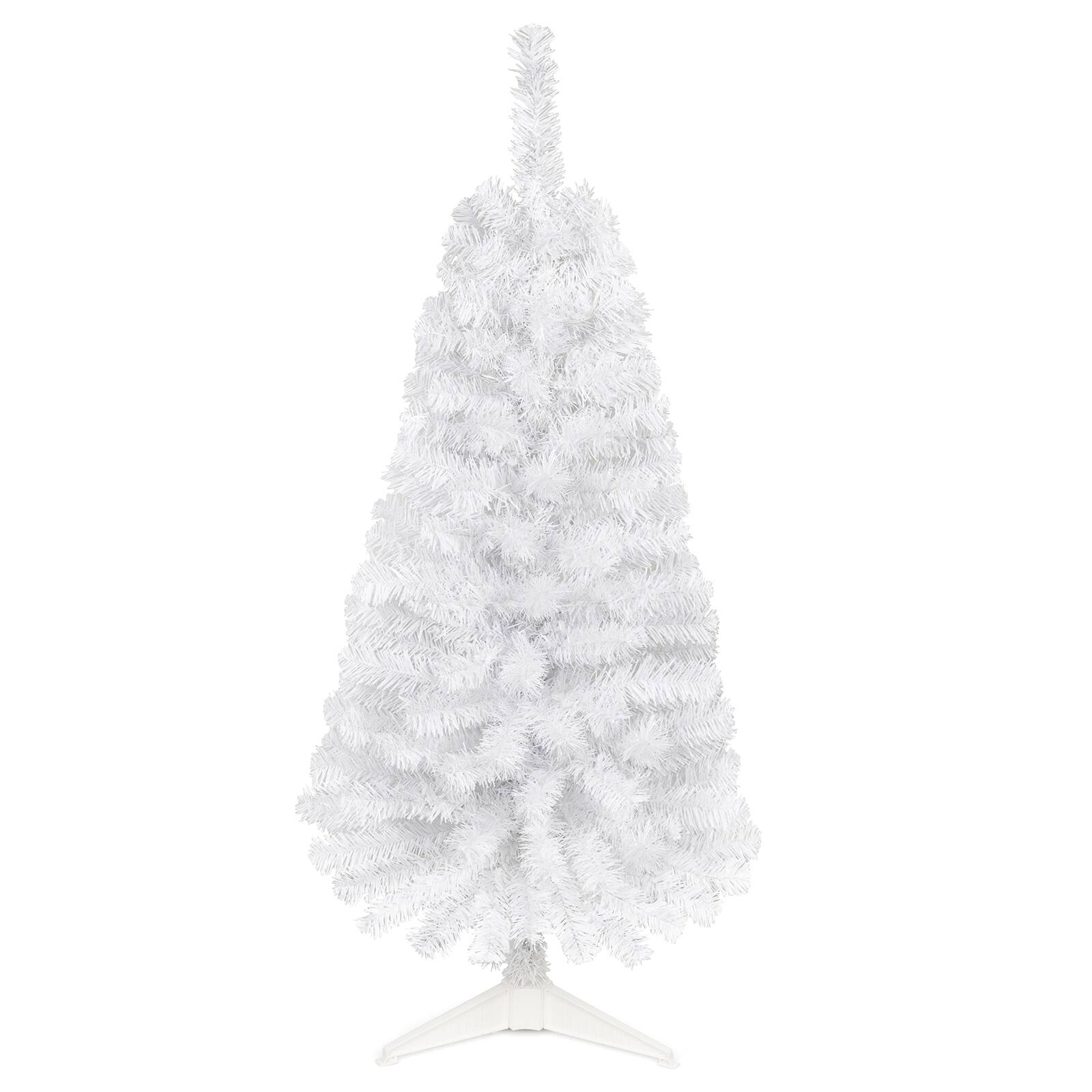 Alt View 9. Costway - Costway 4 ft Pre-Lit Christmas Tree with 110 Branch Tips, 50 White LED Lights & Auto Timer - White.