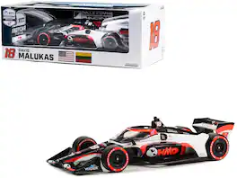 Greenlight - Dallara IndyCar #18 David Malukas "HMD Trucking" Dale Coyne Racing Road Course "NTT IndyCar Series" 2023 1/18 - Red,White,Black