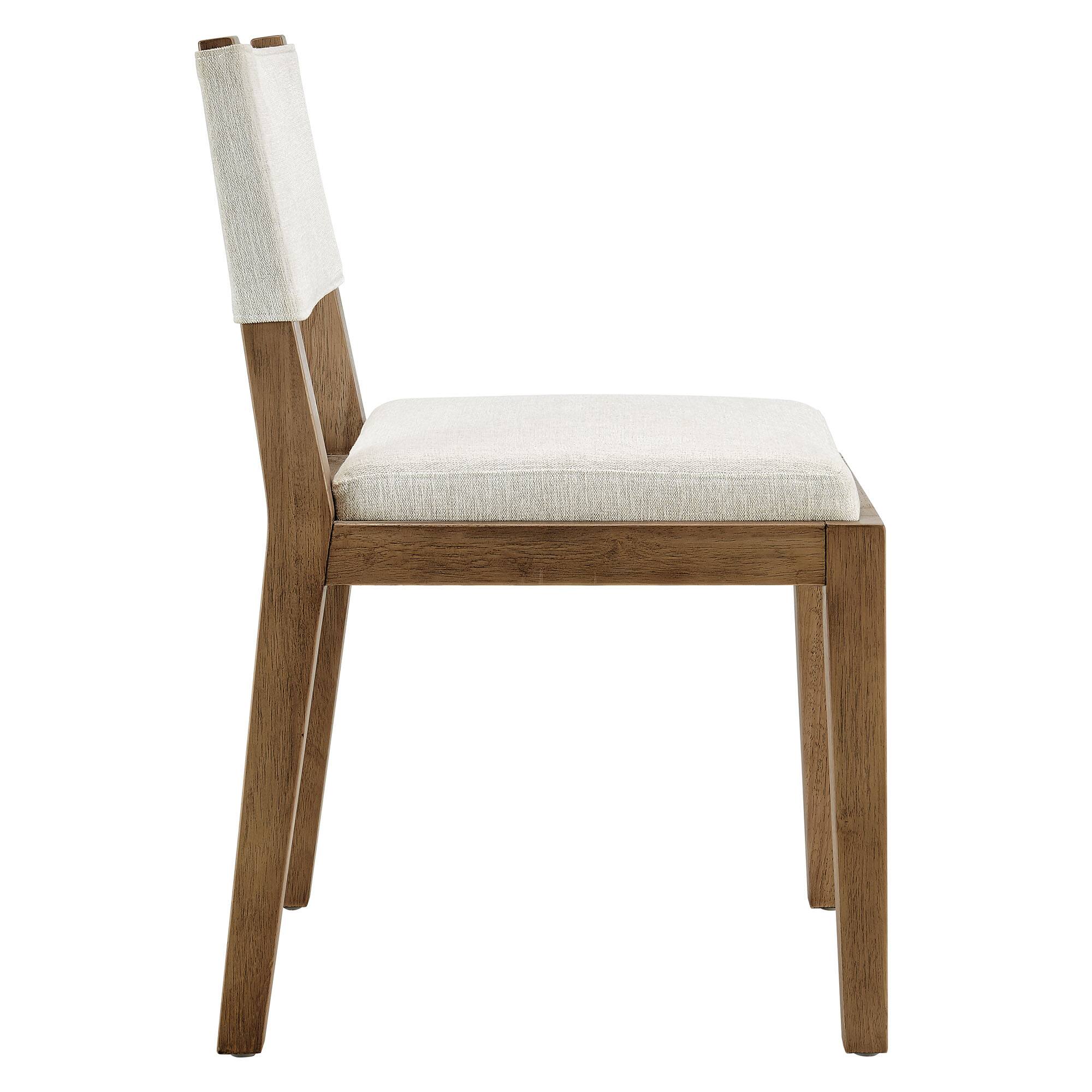 Alt View 2. Modway - Calder Fabric Upholstered Wood Armless Dining Chair by Modway - Ivory.