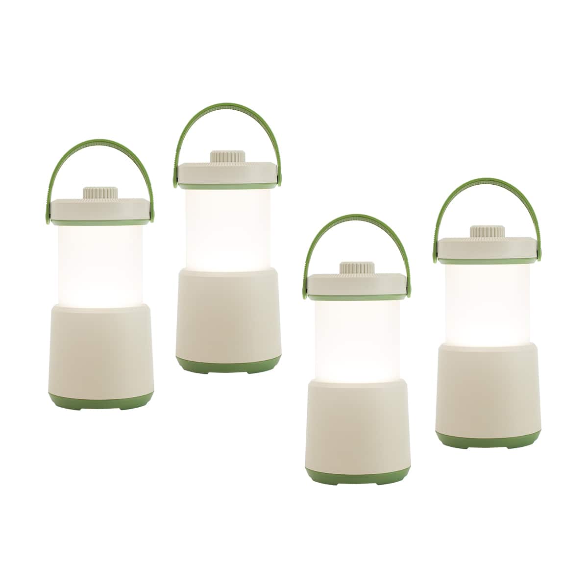 Dawnrise - 800 Lumen Rechargeable LED Camping Lantern Flashlight (4-Pack) - Desert Yellow