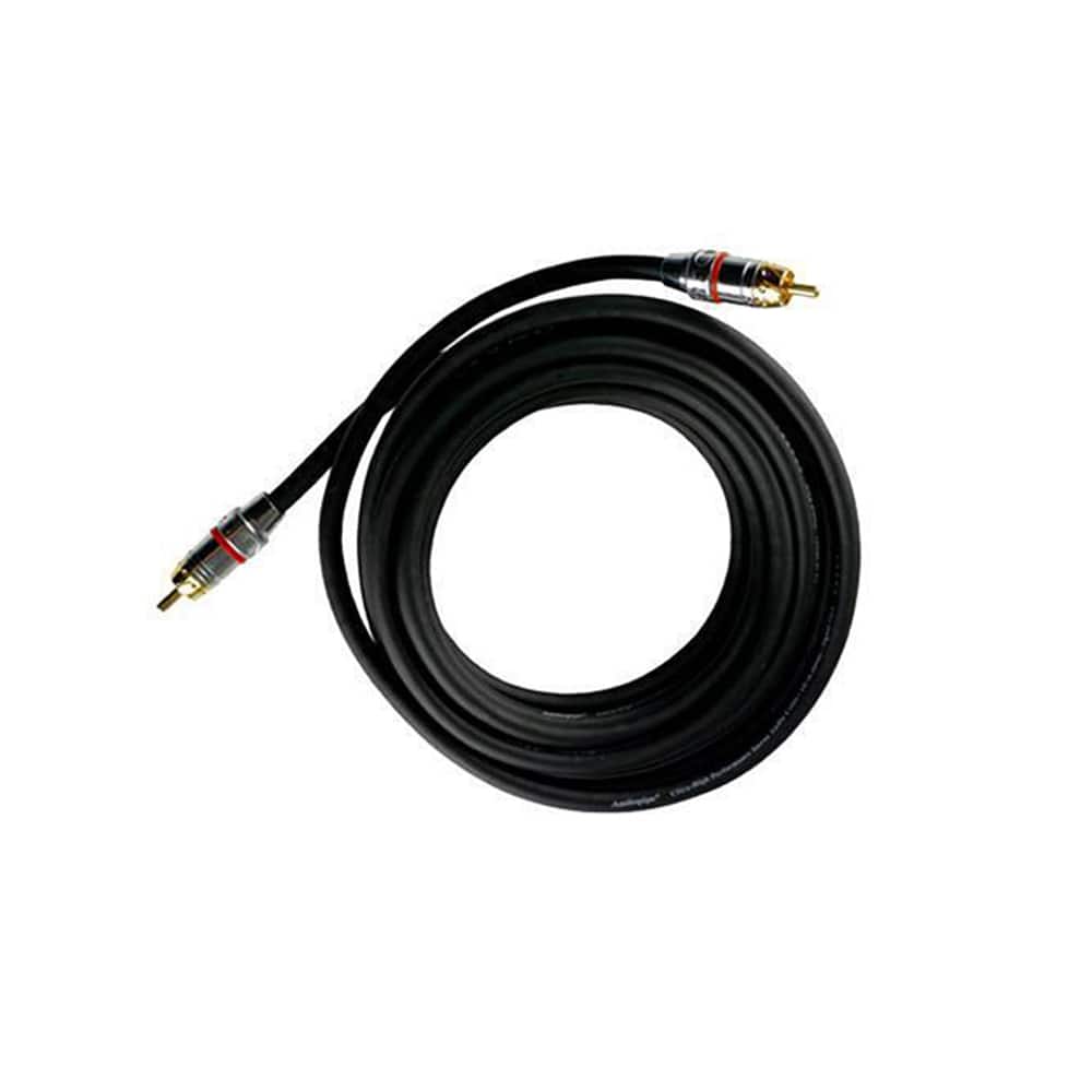 Audiopipe - Ultra High Performance 17 Ft Subwoofer Coax Audio Cable - Black