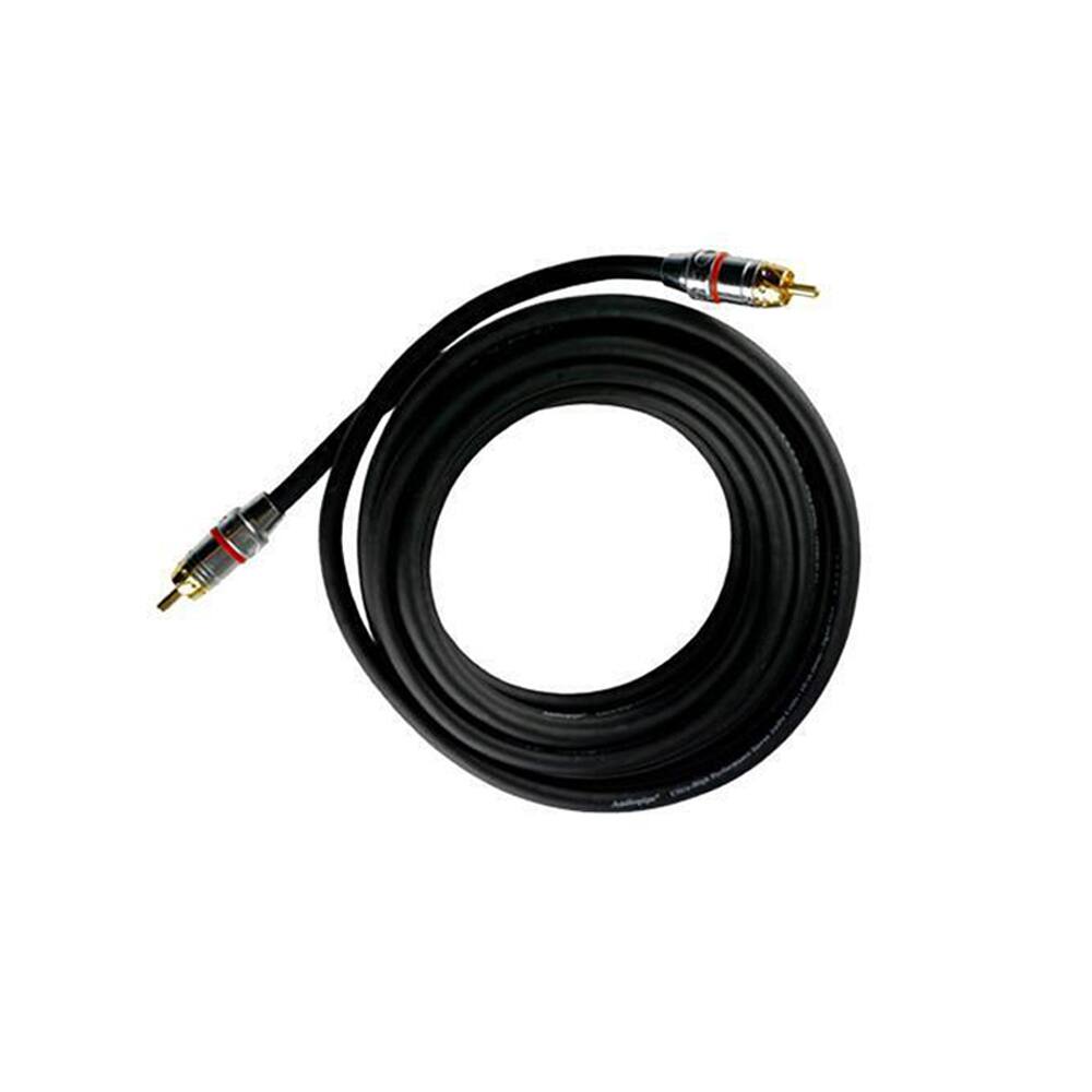 Front. Audiopipe - Ultra High Performance 17 Ft Subwoofer Coax Audio Cable - Black.