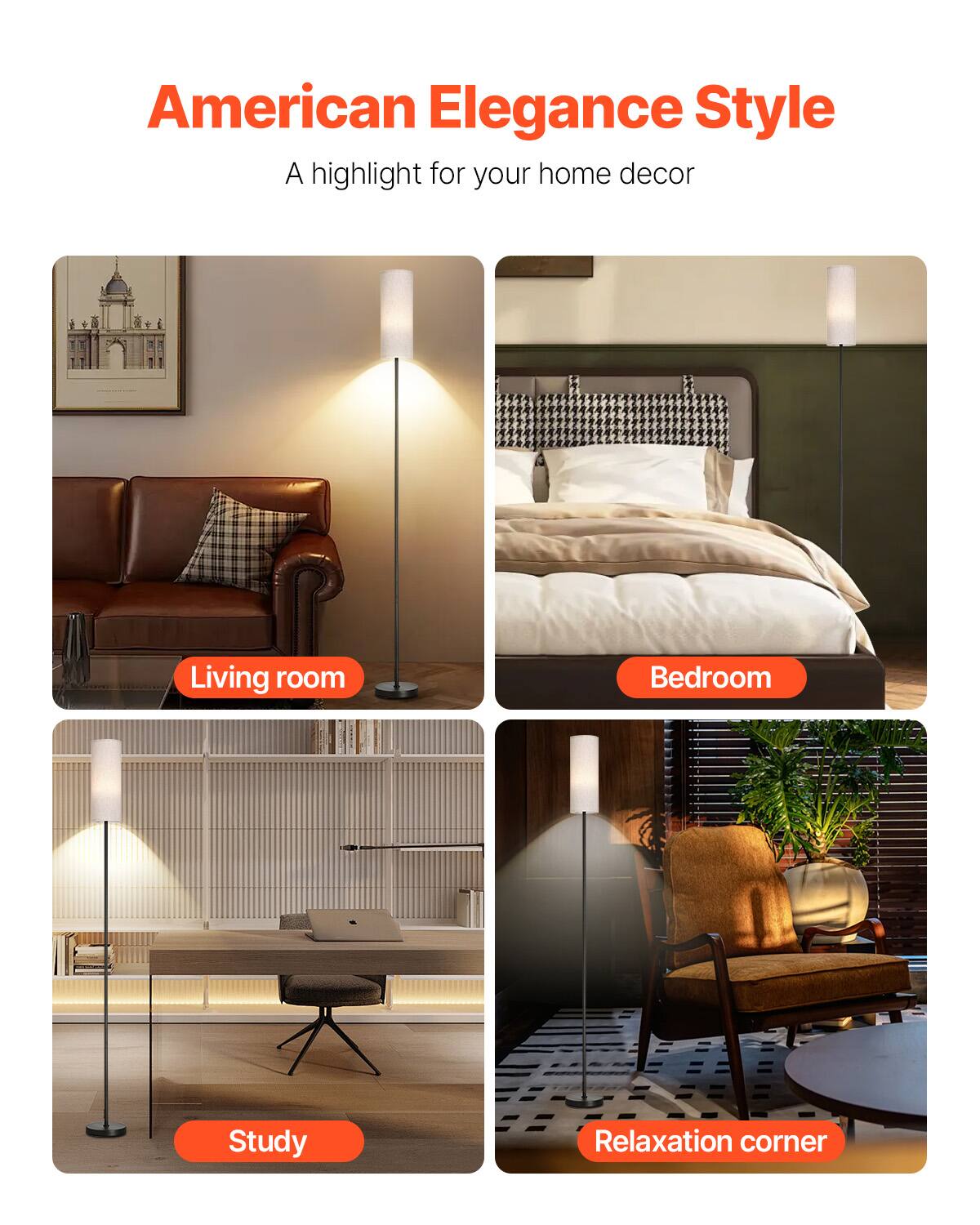 American Elegance Style  
A highlight for your home decor  

Living room  
Bedroom  
Study  
Relaxation corner