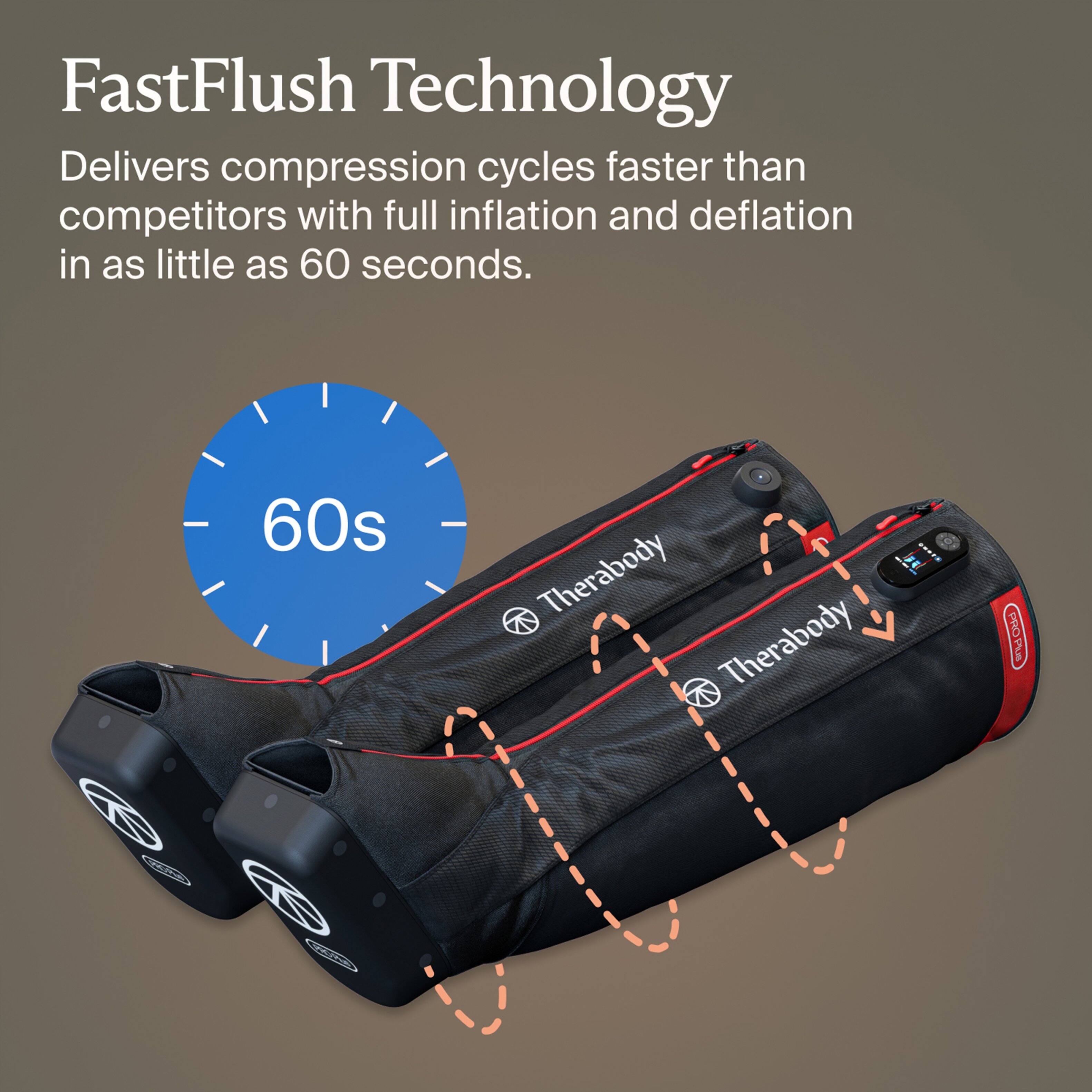 Alt View 19. Therabody - Therabody - JetBoots PRO Plus - Wireless Compression Boots With Vibration & Infrared LED Light - Regular - Black - Black.