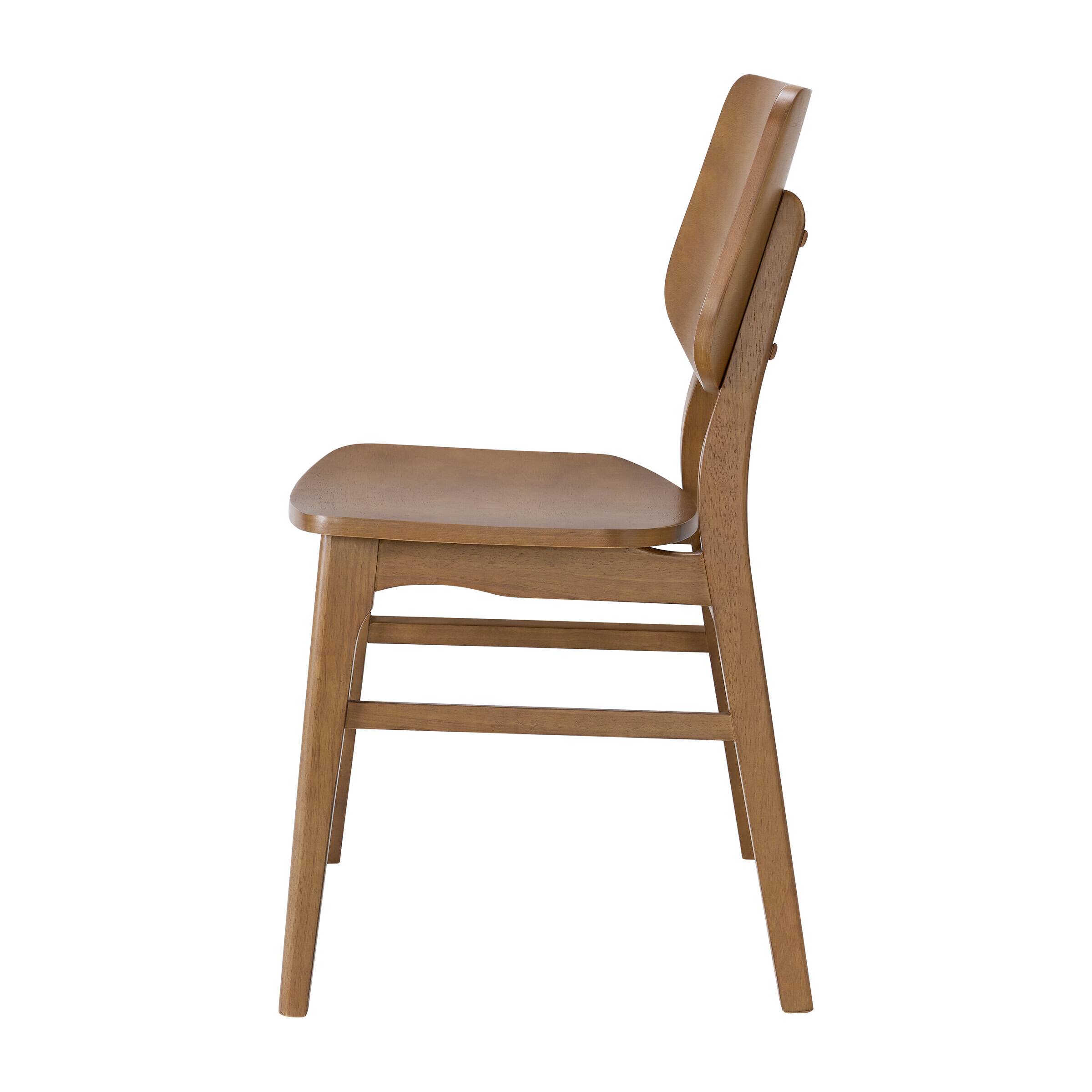 Back. Alaterre Furniture - Set of 2 Dining Chairs - Warm Pecan.