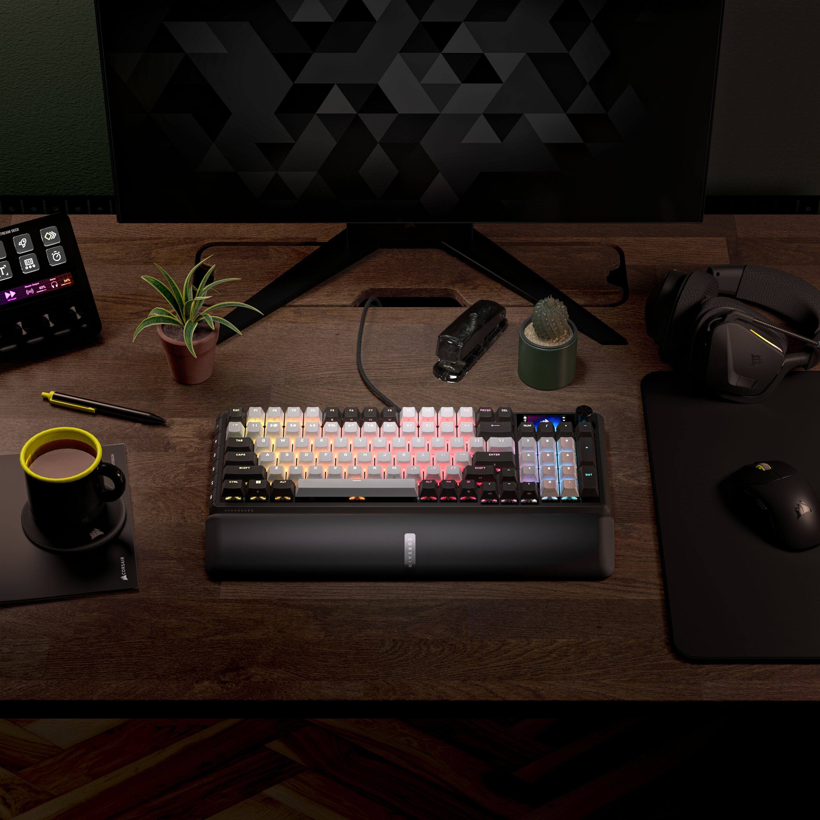 Alt View 17. CORSAIR - VANGUARD 96 RGB Wired MLX Quantum Linear Mechanical Switch 96% Gaming Keyboard with FlashTap SOCD - Dual Tone.