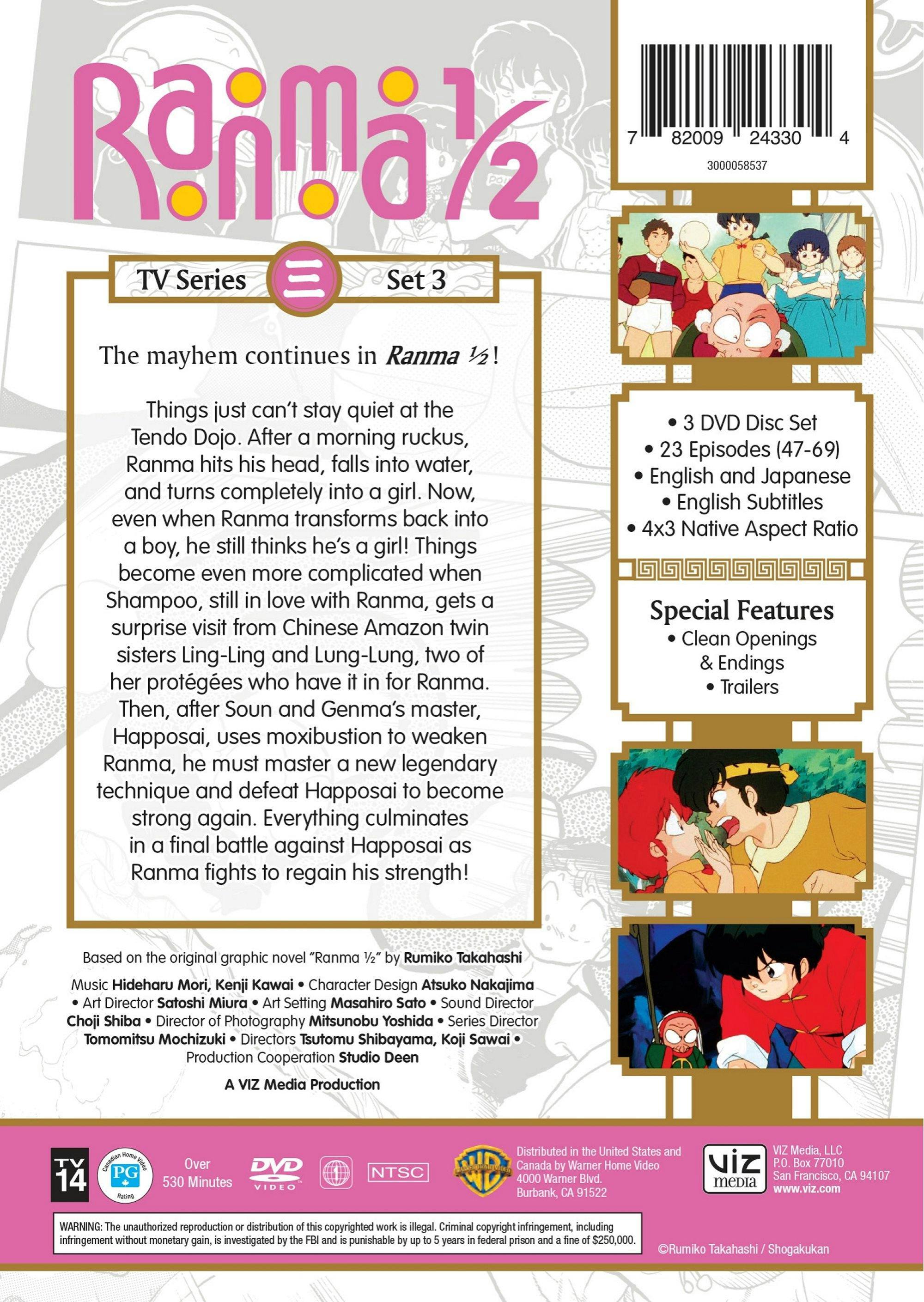 Back. Ranma 1/2: TV Series Set 3 [DVD].