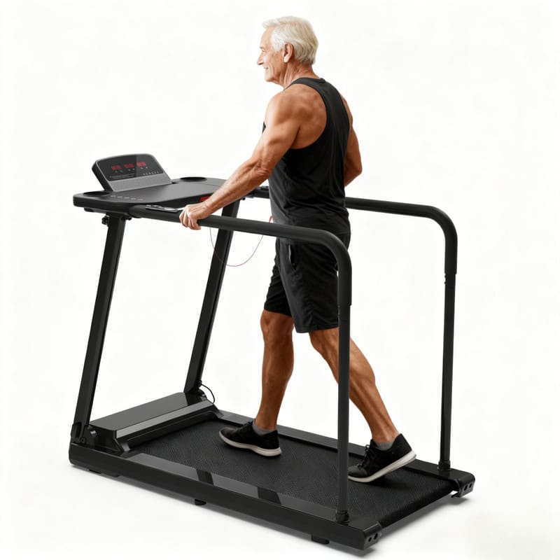 Front. Redliro - Redliro Walking Treadmill for Seniors, 300 lbs Capacity, Easy Walk Exercise Machine for Home Use - Black.