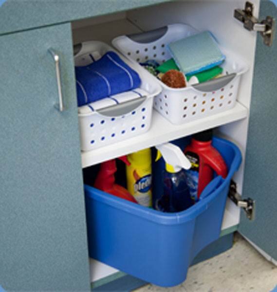 Alt View 7. Sterilite - Sterilite Medium & Small Ultra Plastic Storage Bin Organizer Basket (18 Pack).