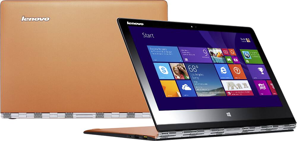 Front. Lenovo - Yoga 3 Pro 2-in-1 13.3" Touch-Screen Laptop - Intel Core M - 8GB Memory - 512GB Solid State Drive - Clementine Orange.