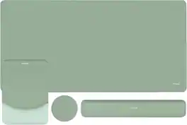 mosiso - Keyboard Mouse Pad Set, 4in1 Large Gaming Mouse Pad+Keyboard Wrist Rest+Mouse Wrist Rest+Coaster (35.43 x 15.75 inch) - Antique Green