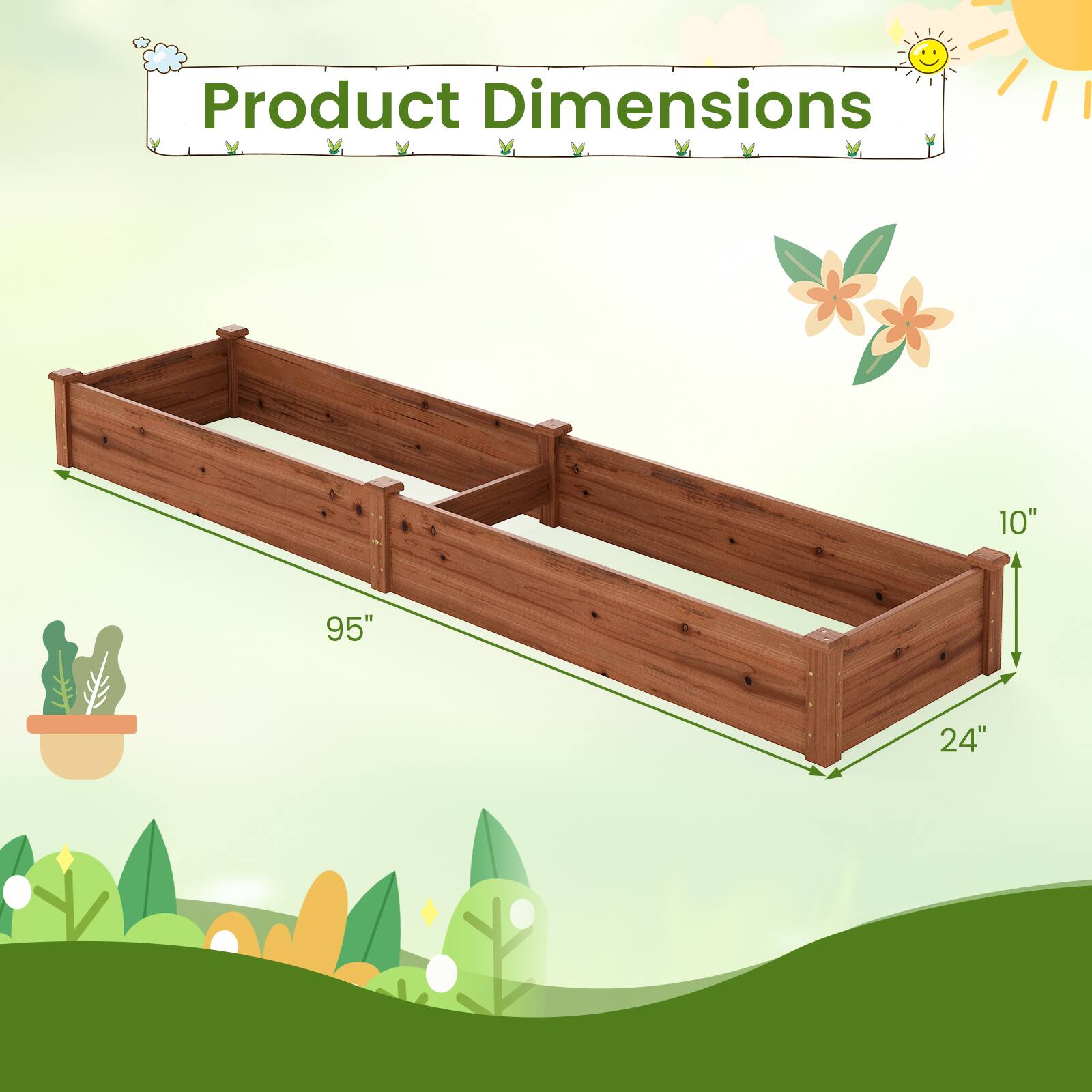 Product Dimensions
10" x 95" x 24"