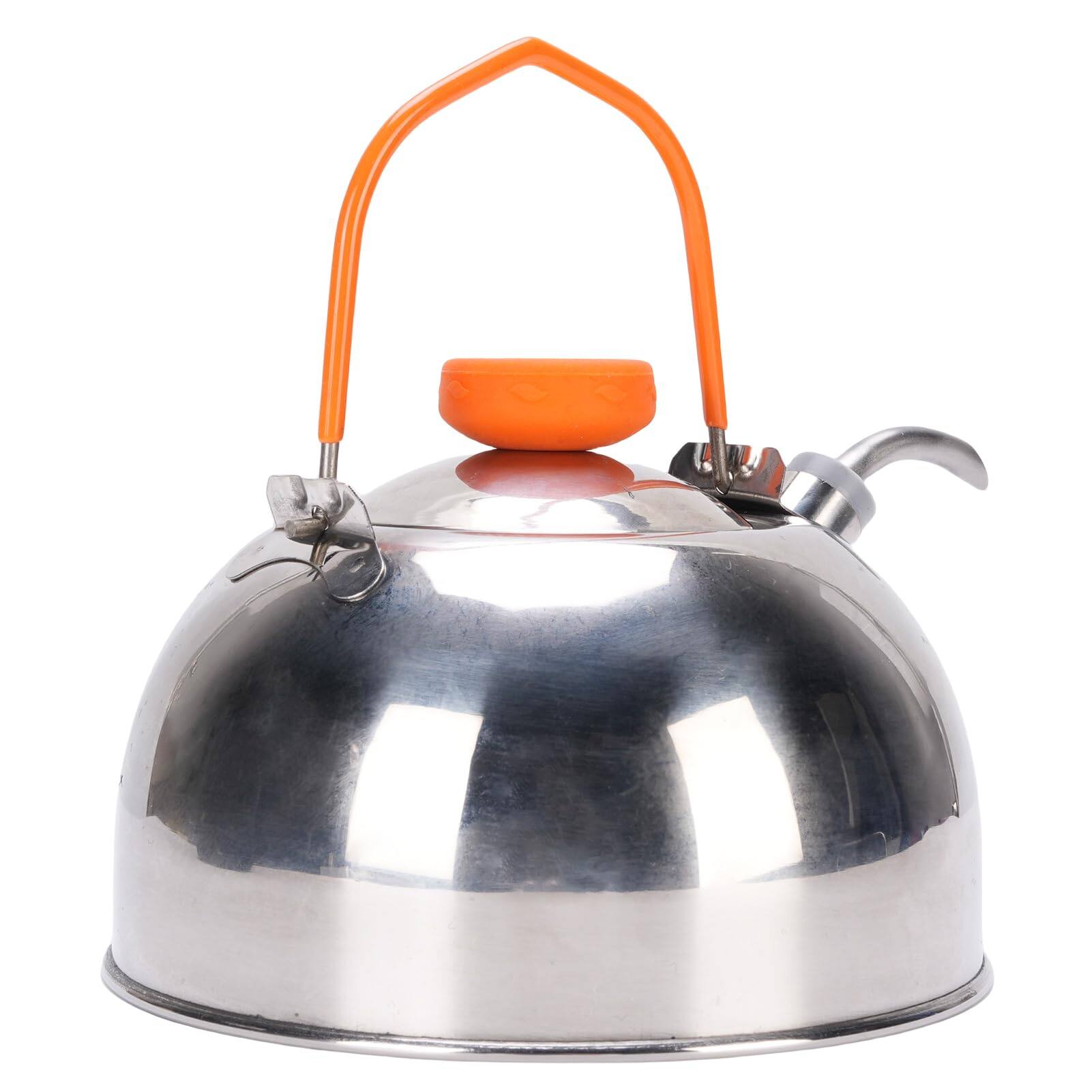 Alt View 3. Dapper Styles - 0. Camping Kettle With Lightweight Teapot Outdoor Coffee Pot Tea For Boiling Water Portable Camp Cookware H... - Titanium.