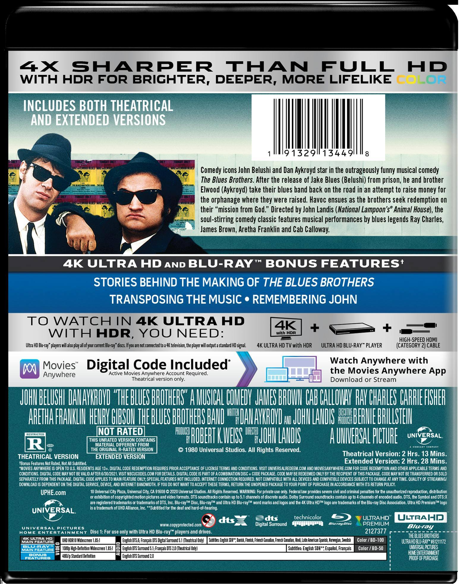 Angle. The Blues Brothers (4K Ultra HD) [UHD].