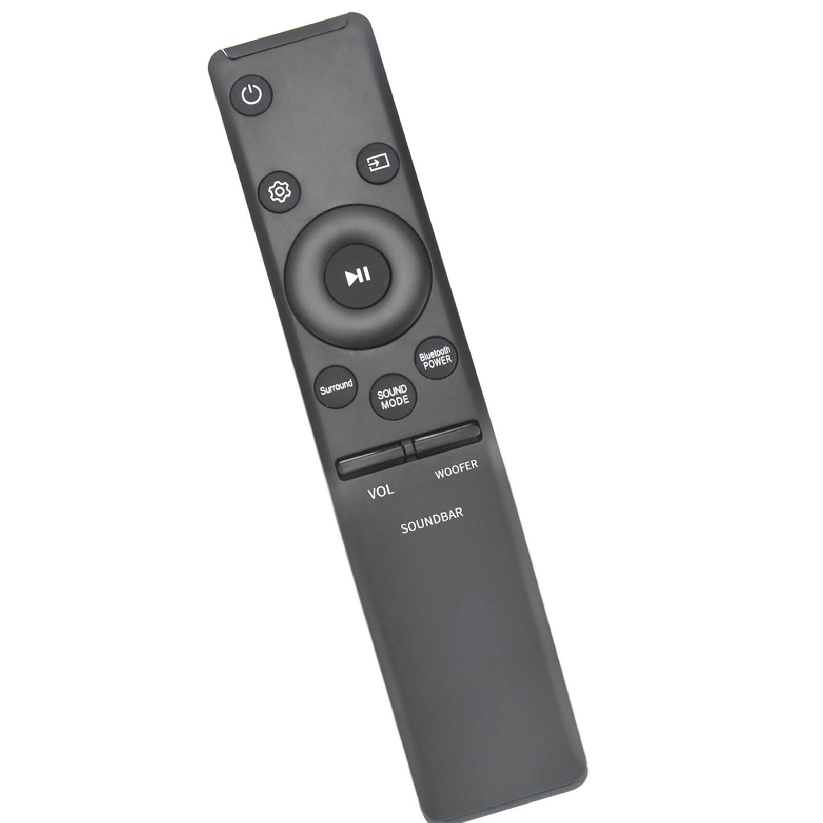 - Bluetooth
- POWER
- Surround SOUND MODE
- WOOFER
- VOL
- SOUNDBAR