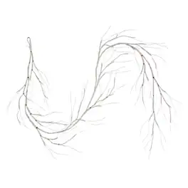 Vickerman - 6' Birch Twig Garland 48WW LED Battery Operated - White