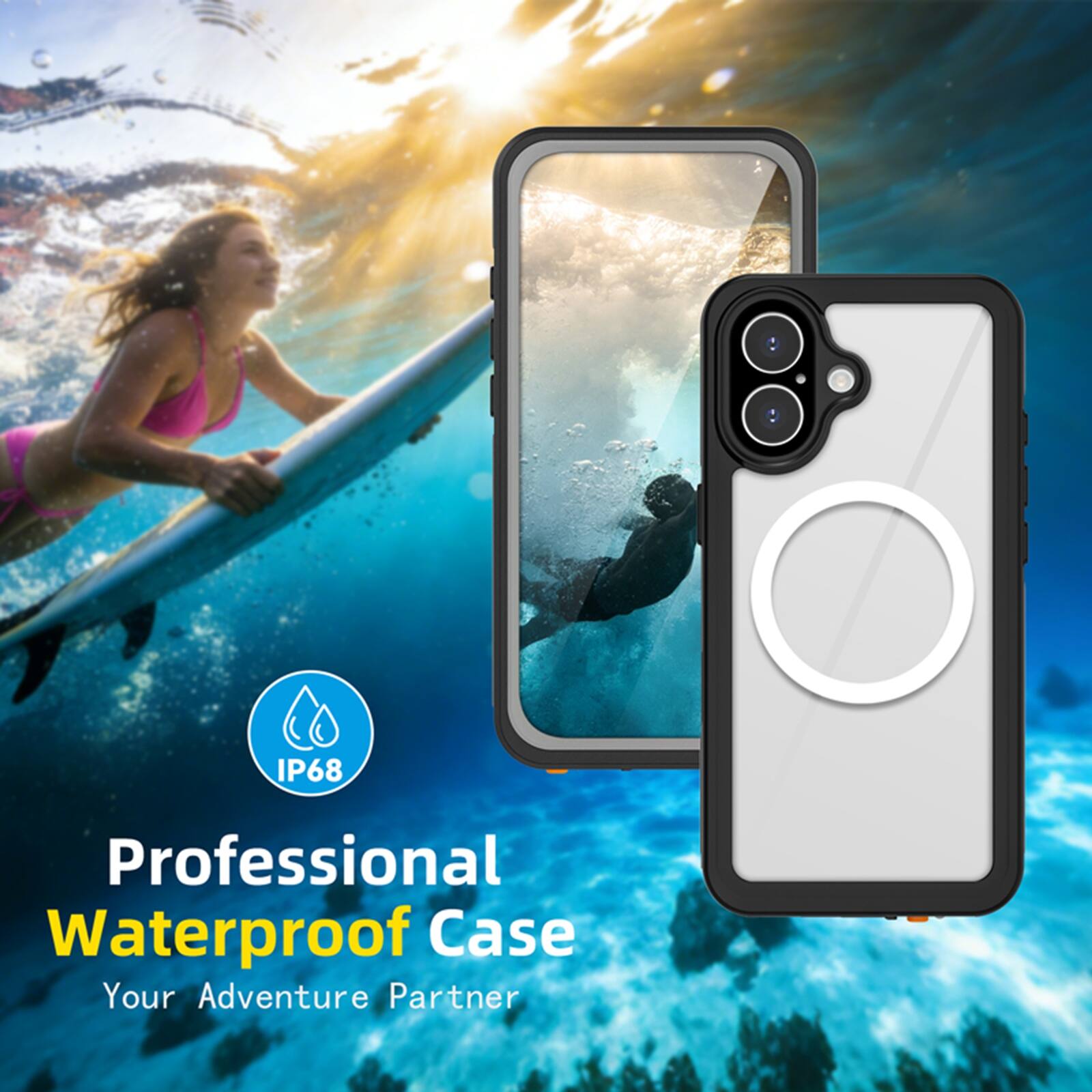 IP68 Professional Waterproof Case  
Your Adventure Partner