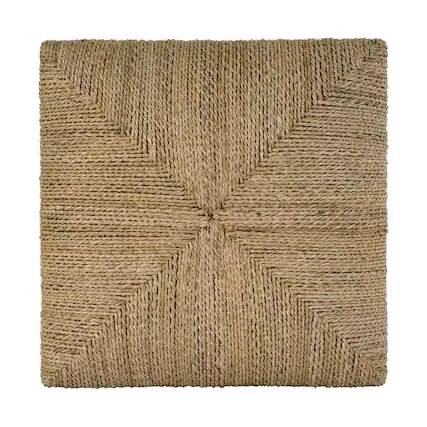 Front. Butler Specialty - Como 17 in. W Square Banana Leaf Accent Stool - Natural.