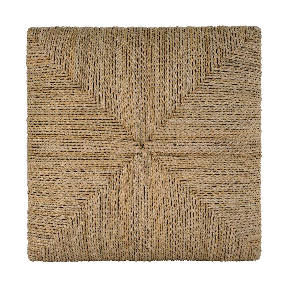 Front. Butler Specialty - Como 17 in. W Square Banana Leaf Accent Stool - Natural.