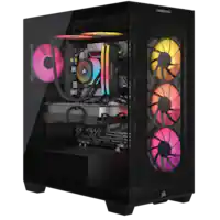CORSAIR - VENGEANCE a7400 Gaming Desktop-AMD Ryzen 7 7800X3D-32GB RGB DDR5 6000MHz-NVIDIA GeForce RTX 5080-2TB SSD - Black - Front_Zoom