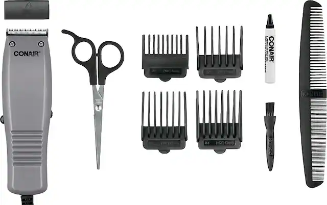 Angle. Conair - Simple Cut 10-Piece Haircut Kit - Silver.