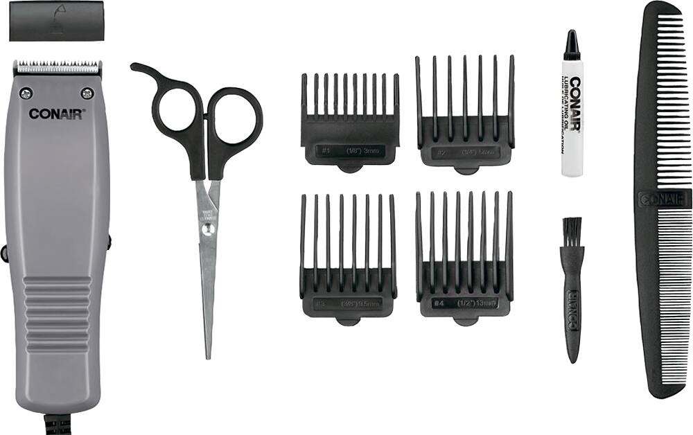 Angle. Conair - Simple Cut 10-Piece Haircut Kit - Silver.