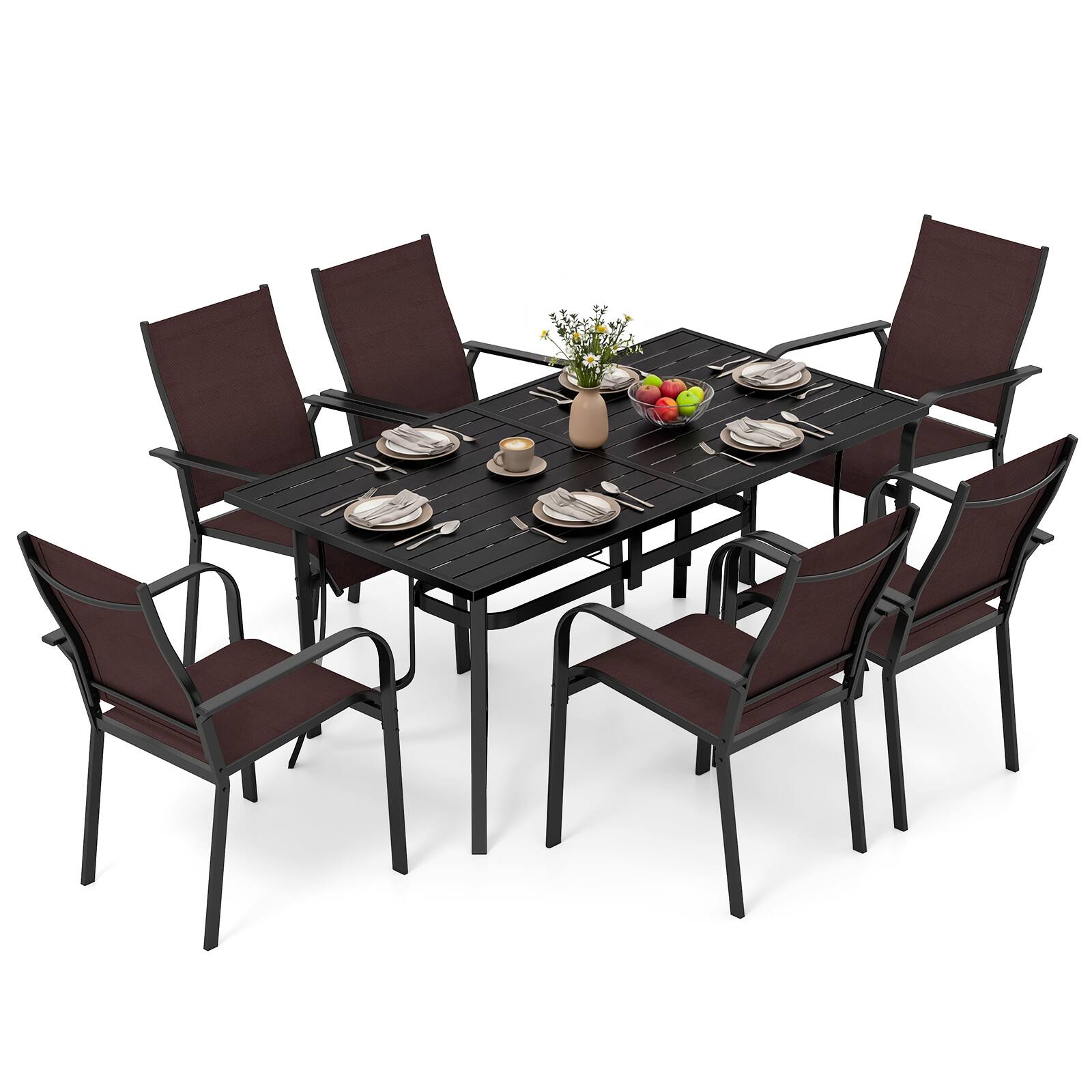Black Metal Patio Dining Sets