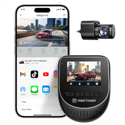 9:41 redtiger-A2 REDTIGER 00:01 /00-1 1 1X Save Edit Delete Edit 241119171945492 video 106.1 MB 06:48 AM 08-15 17:37 AirDrop Messages Mail Ne M OK Copy REDTIGER Save Video