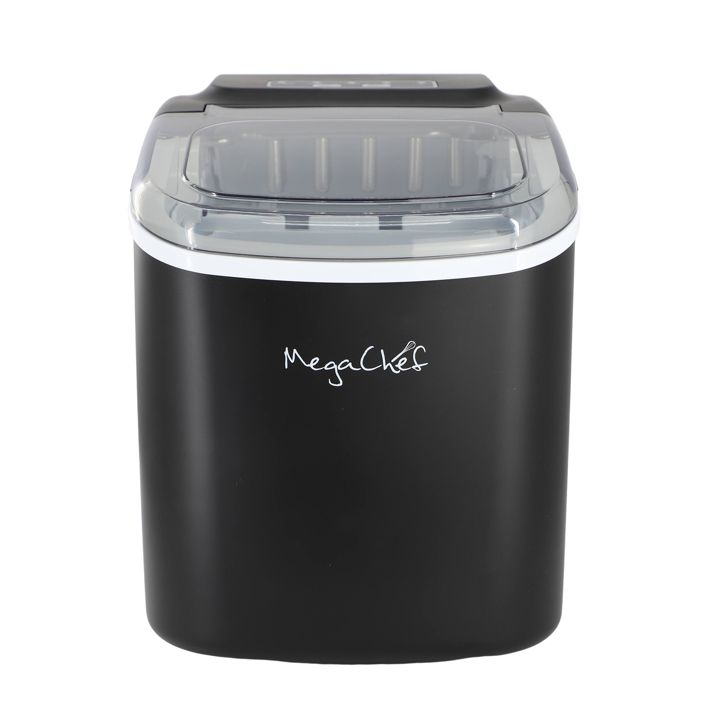 Alt View 1. MegaChef - MegaChef 26 Pound Countertop Bullet Ice Maker in Black with Basket and Scoop - Black.